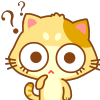 木木猫QQ表情，会动的黄色猫猫图片