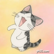 哈哈大笑的卡通猫