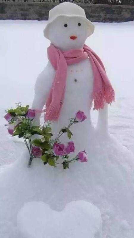 冬季里的可爱雪人