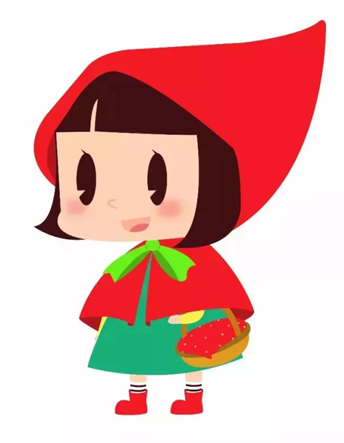 可爱的小红帽女生