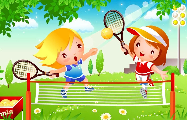 我们一起打网球吧
