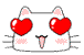 色咪咪表情之白色方块猫猫QQ表情
