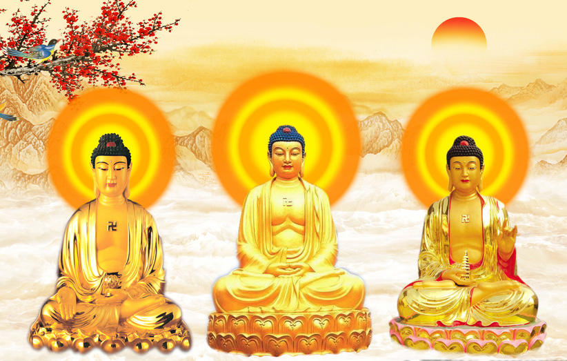 佛教里的西方三圣图片