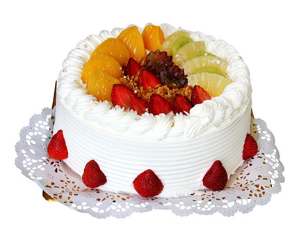 简洁美观的白色蛋糕