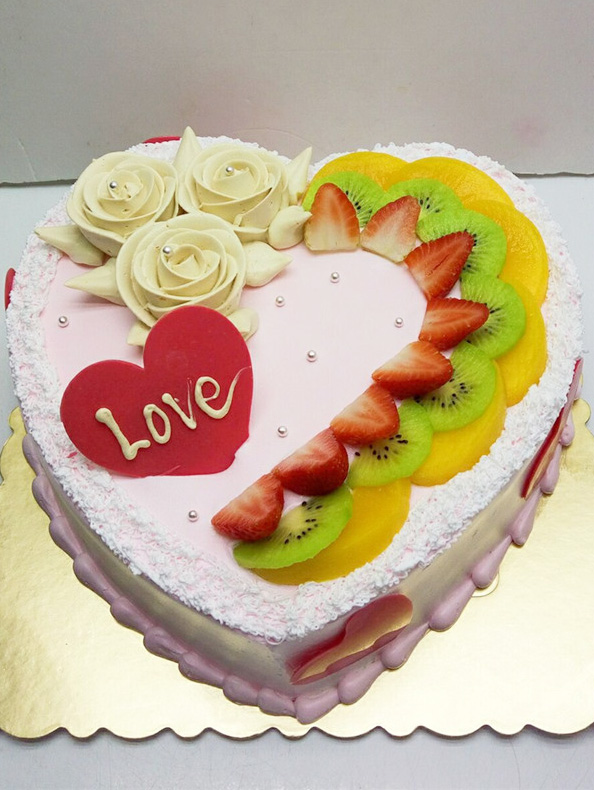 送给恋人的爱心蛋糕