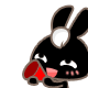 黑妮兔QQ表情，一只黑皮肤的兔子