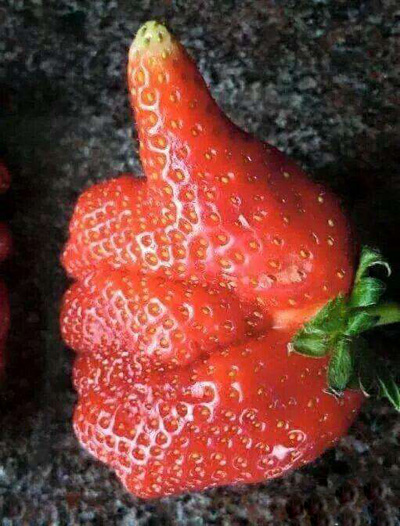 竖起大拇指的草莓